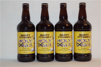 4 Older Black Sheep Brewery Holy Grail Bottles.